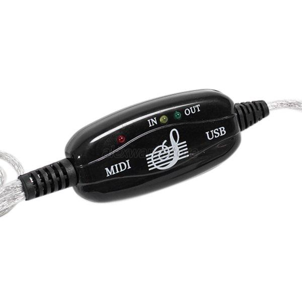 Two 5 PIN DIN MIDI PORT To USB For MIDI Device Audio Video Transfer To